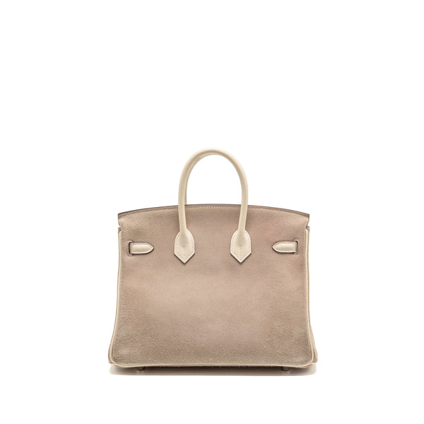 Hermes Birkin 25 Grizzy/Swift Nata/Glycine SHW Stamp U