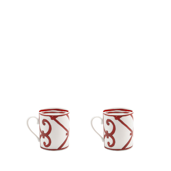 Hermes Balcon Du Guadalquivir Mug N°1 and N°2 Rouge (Sell in A Set)