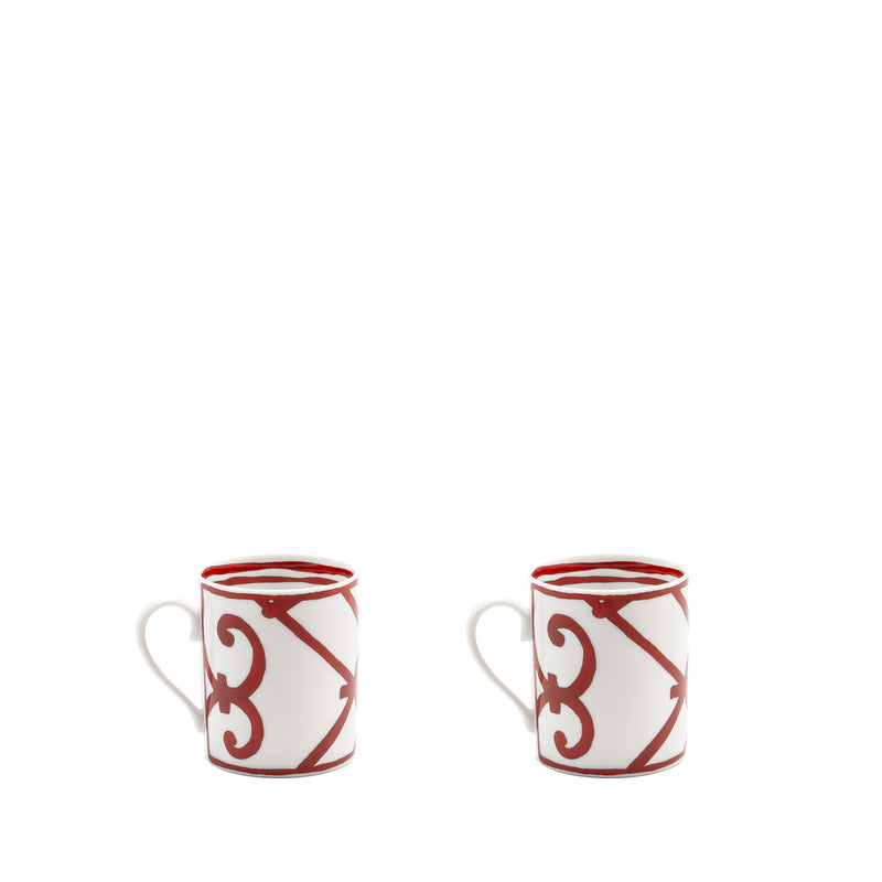 Hermes Balcon Du Guadalquivir Mug N°1 and N°2 Rouge (Sell in A Set)