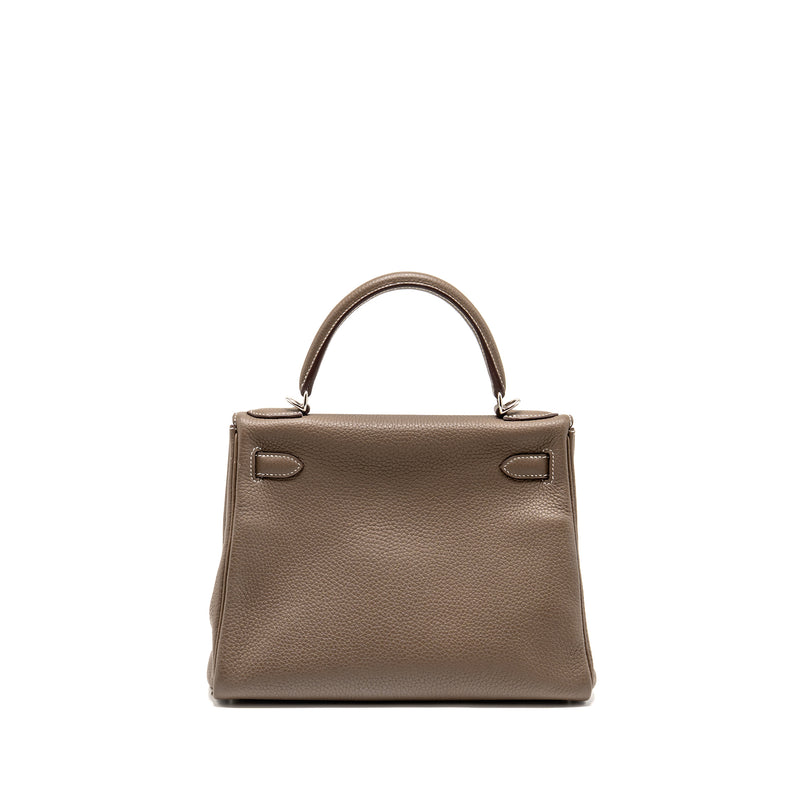 Hermes kelly 28 clemence etoupe SHW stamp Y