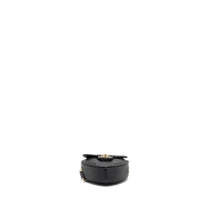 Chanel heart belt bag lambskin black LGHW