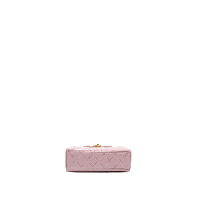 Chanel Mini Kelly Shopping Tote Bag Calfskin Light Purple GHW (Microchip)