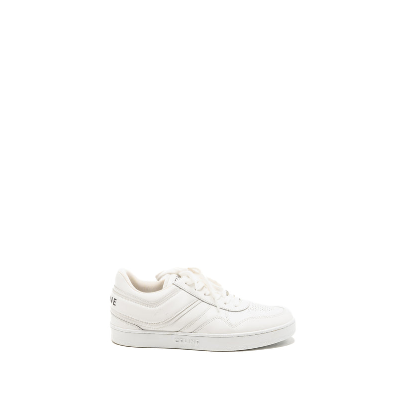 Celine Size 38 trainer low lace-up sneaker calfskin white