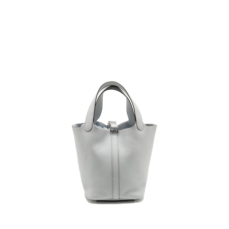 Hermes Picotin 18 Lock Bag Clemence Bleu Pale SHW Stamp U