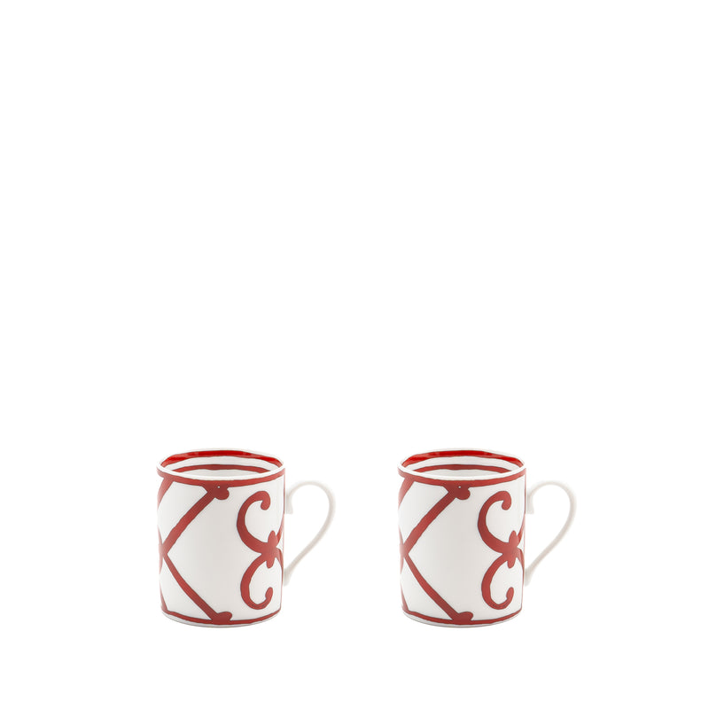 Hermes Balcon Du Guadalquivir Mug N°1 and N°2 Rouge (Sell in A Set)