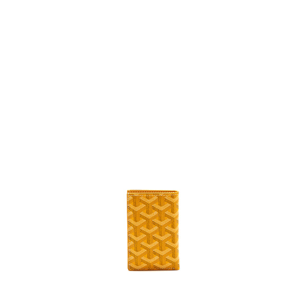 Goyard Saint-Pierre Card Wallet Goyardine Canvas Yellow