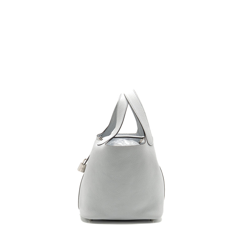 Hermes Picotin 18 Lock Bag Clemence Bleu Pale SHW Stamp U
