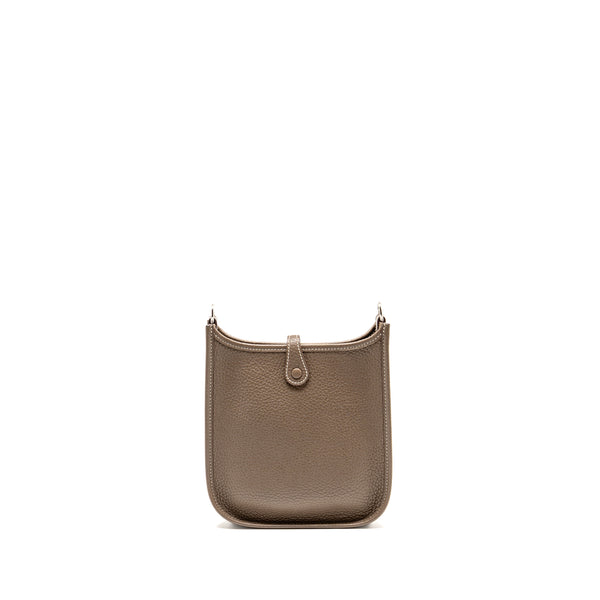 Hermes Mini Evelyne Clemence Etoupe SHW Stamp C
