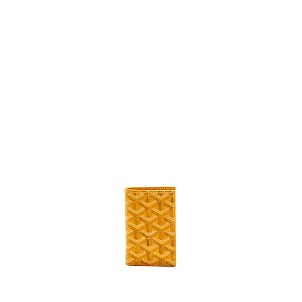 Goyard Saint-Pierre Card Wallet Goyardine Canvas Yellow
