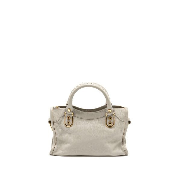 Balenciaga Mini City Bag Calfskin Light Grey GHW