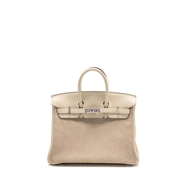 Hermes Birkin 25 Grizzy/Swift Nata/Glycine SHW Stamp U