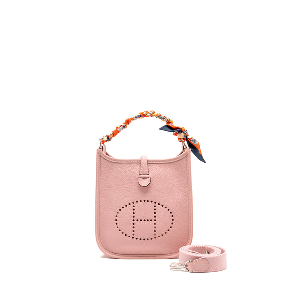 Hermes Mini Evelyne Clemence Rose Sakura SHW Stamp W
