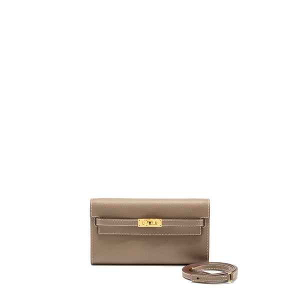 Hermes Kelly to Go Epsom Etoupe GHW Stamp B