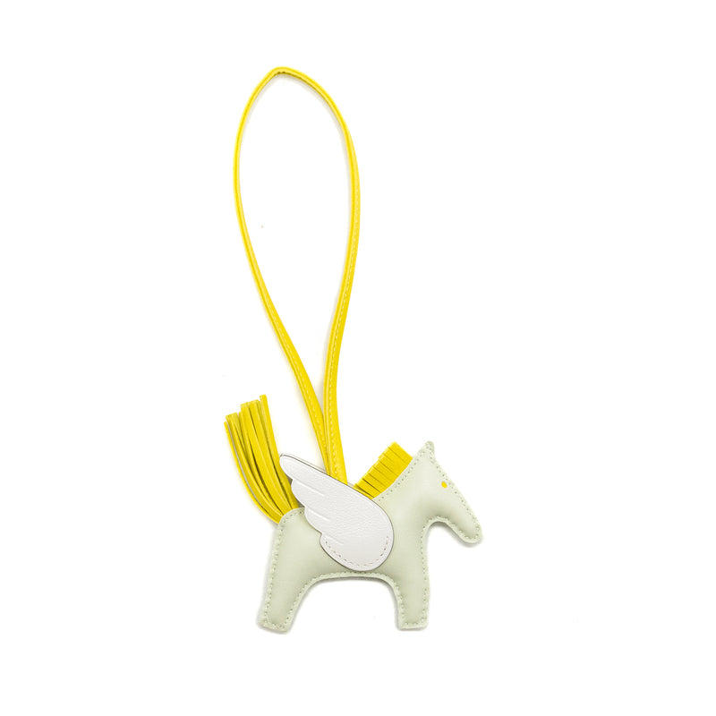 Hermes rodeo pegase pm bag charm vert fizz/lime/new white stamp B
