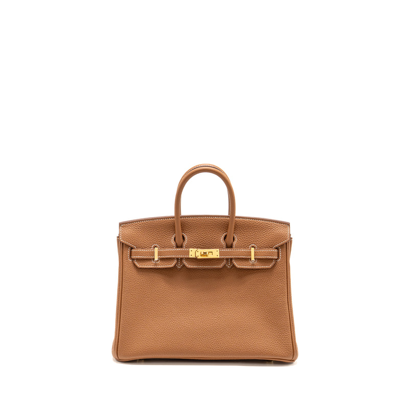 Hermes Birkin 25 togo gold GHW stamp U