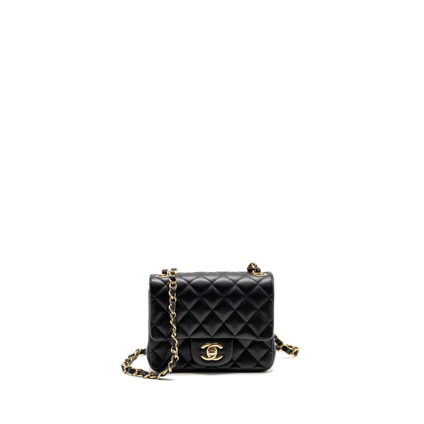 Chanel Mini Square Flap Bag Caviar Black LGHW