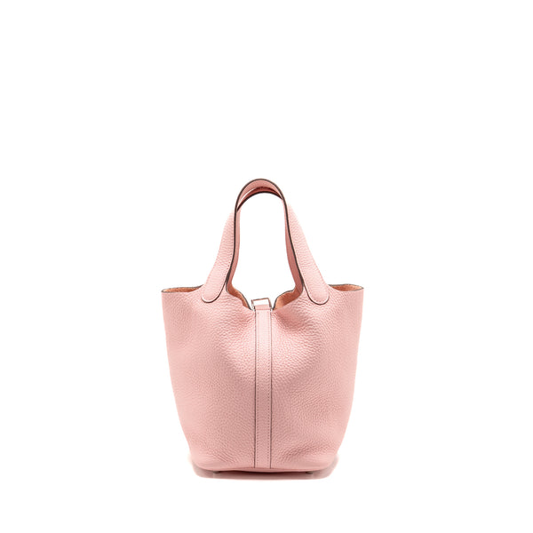 Hermes Picotin 18 Lock Bag Clemence Rose Sakura SHW Stamp U