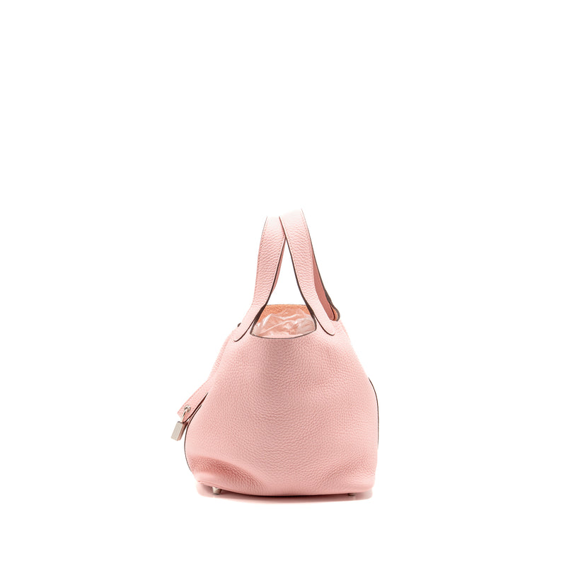 Hermes Picotin 18 Lock Bag Clemence Rose Sakura SHW Stamp U
