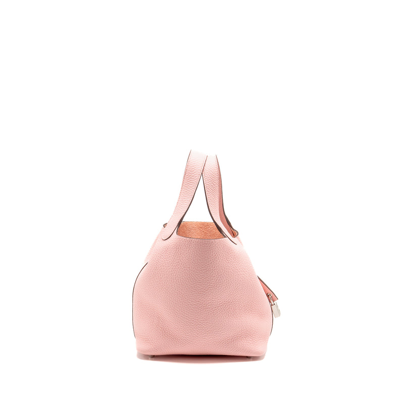 Hermes Picotin 18 Lock Bag Clemence Rose Sakura SHW Stamp U