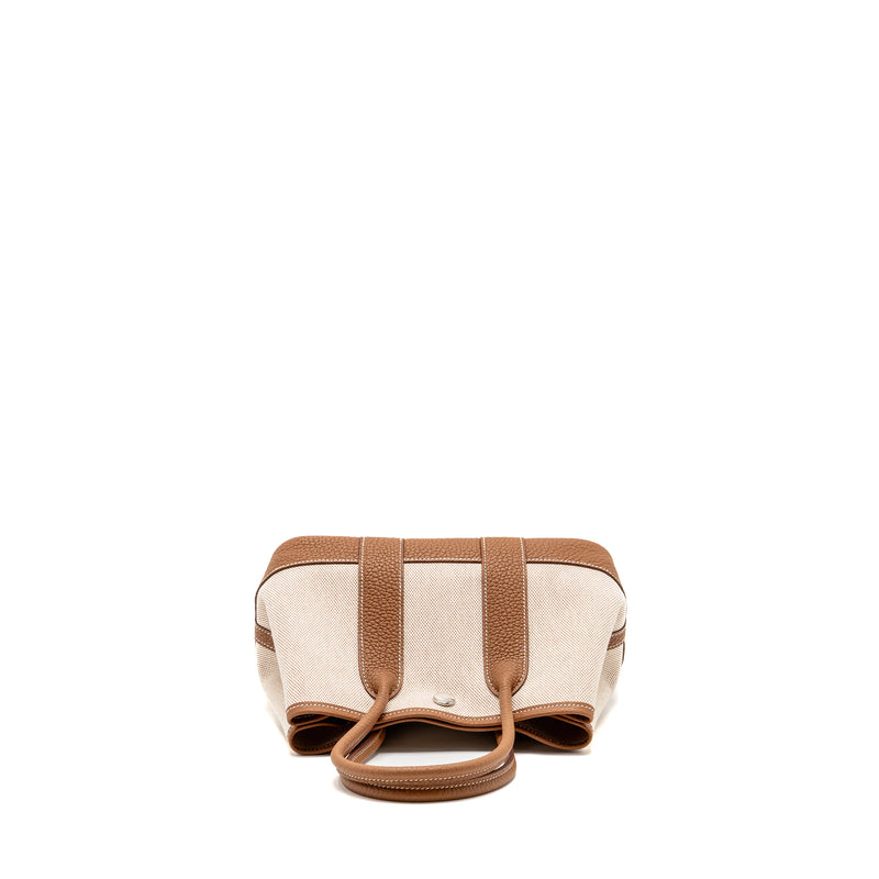 Hermes Neo Garden Party 23 Canvas/Negonda Ecru-Beige/Gold SHW Stamp K