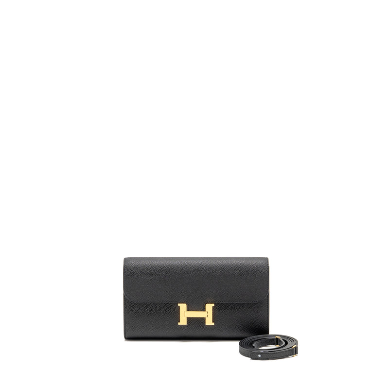 Hermes Constance to Go Epsom Black GHW Stamp K