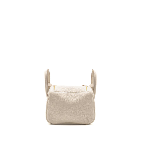 Hermes Mini Lindy II Clemence Craie GHW Stamp K