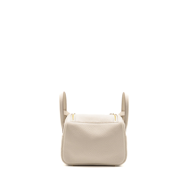 Hermes Mini Lindy II Clemence Craie GHW Stamp K