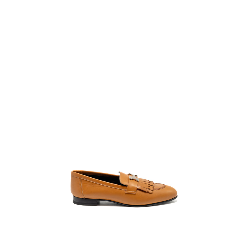 Hermes Size 38 Mocassins Royal Calfskin Beige Dore SHW