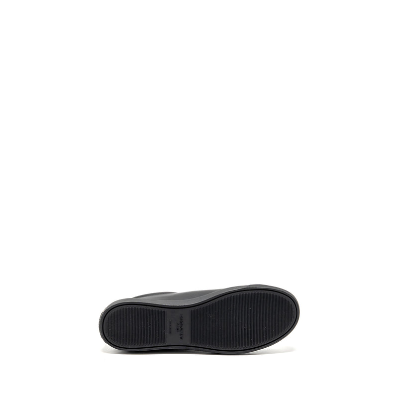 Saint Laurent/YSL Size 43 Andy Low Top Sneakers Leather Black/Gold