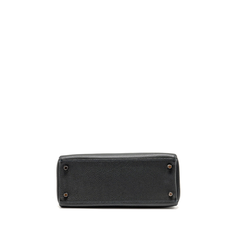 Hermes Kelly 28 Clemence Graphite SHW Stamp Square Q