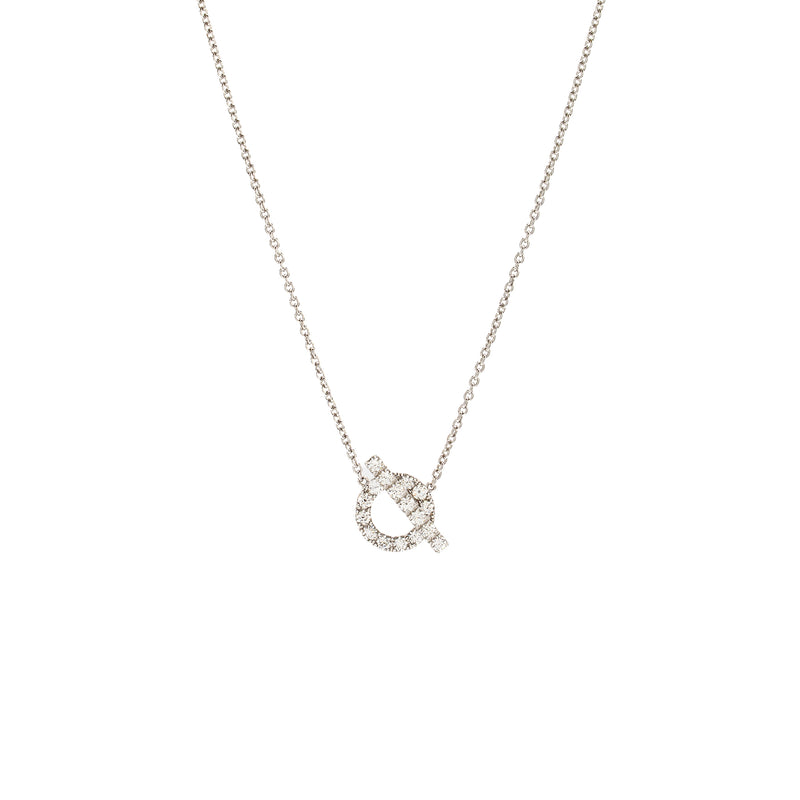 Hermes Finesse Pendant white gold diamonds