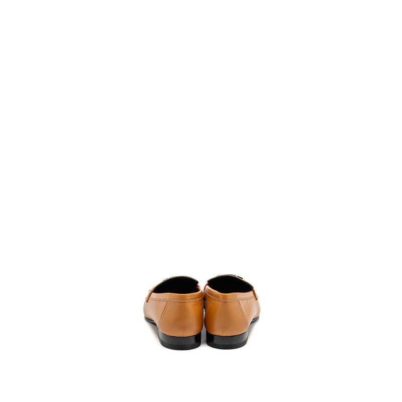 Hermes Size 38 Mocassins Royal Calfskin Beige Dore SHW