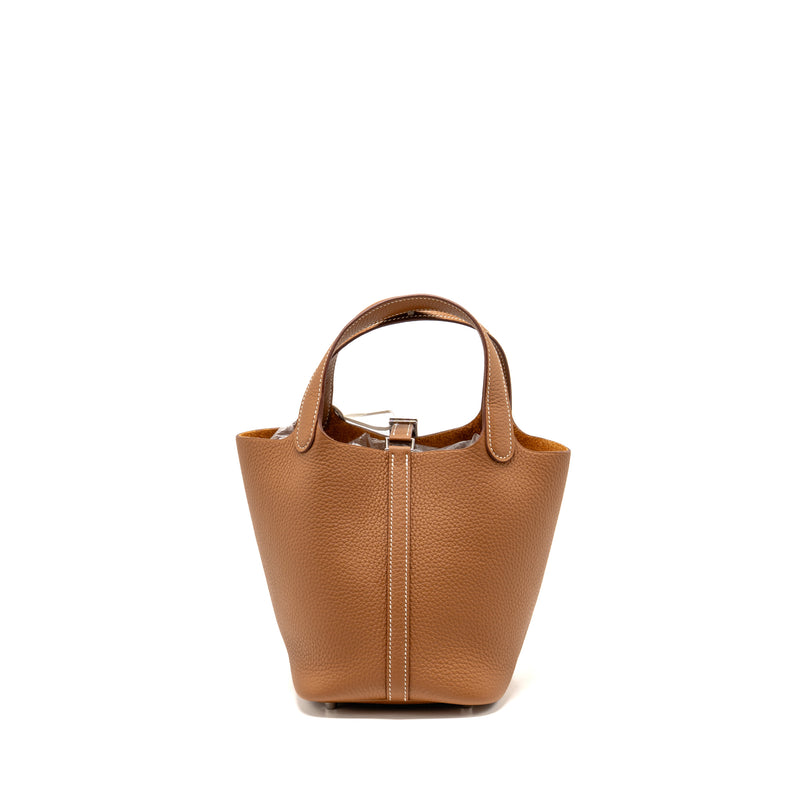 Hermes Picotin 18 Lock Bag Clemence Gold SHW Stamp K