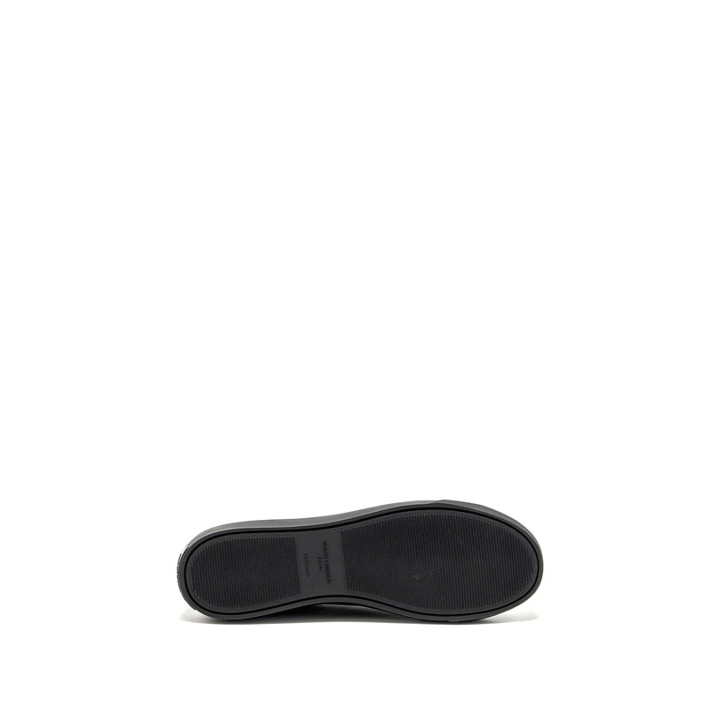 Saint Laurent/YSL Size 43 Andy Low Top Sneakers Leather Black/Gold