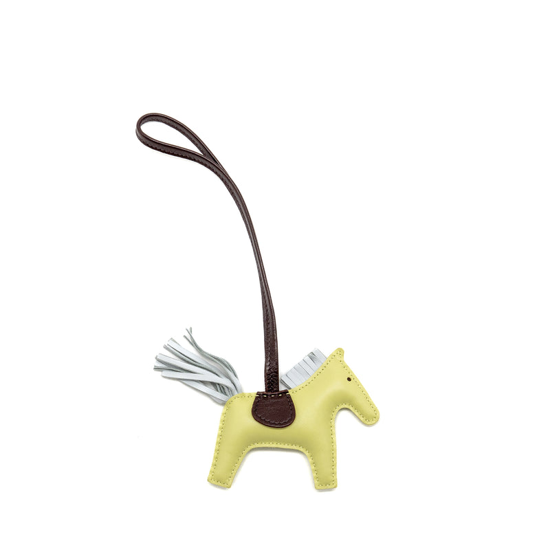 Hermes rodeo pm bag charm Jaune Bourgeon/Blue Brume/Rouge Sellier Stamp Z