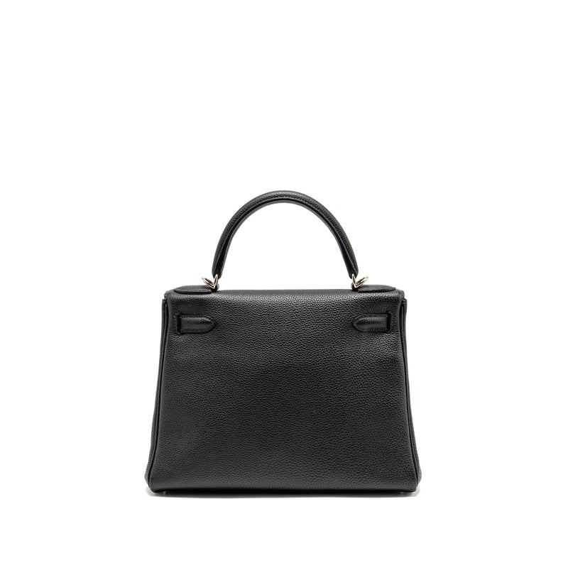 Hermes Kelly 28 Clemence Graphite SHW Stamp Square Q