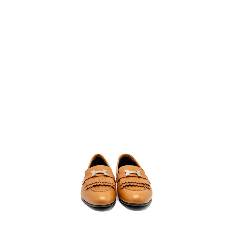 Hermes Size 38 Mocassins Royal Calfskin Beige Dore SHW