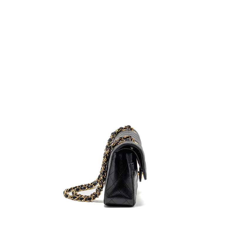 Chanel Small Classic double flap caviar black GHW (microchip)