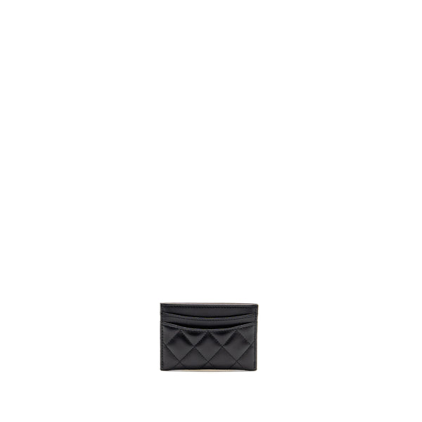 Chanel Classic CC Card Holder Lambskin Black LGHW (Microchip)