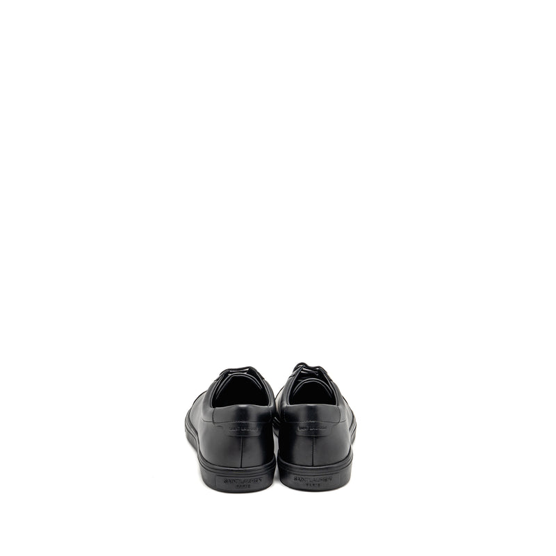 Saint Laurent/YSL Size 43 Andy Low Top Sneakers Leather Black/Gold