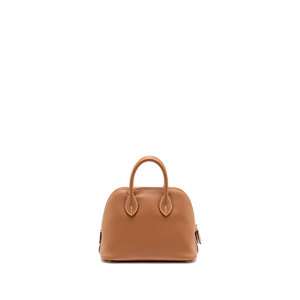 Hermes Mini Bolide Evercolor Gold GHW Stamp K