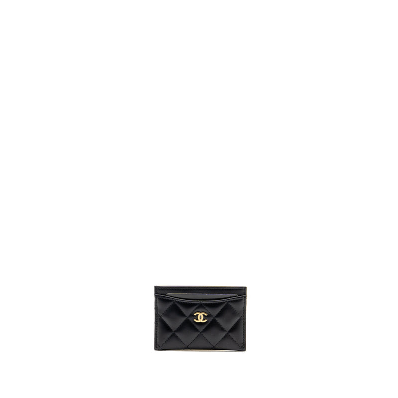 Chanel Classic CC Card Holder Lambskin Black LGHW (Microchip)