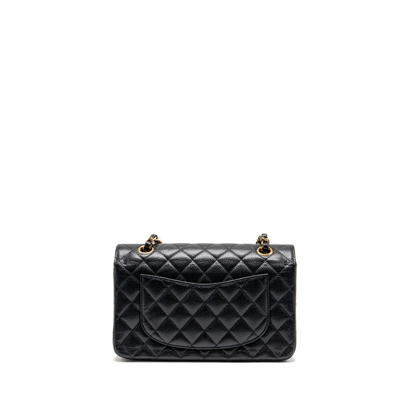 Chanel Small Classic double flap caviar black GHW (microchip)