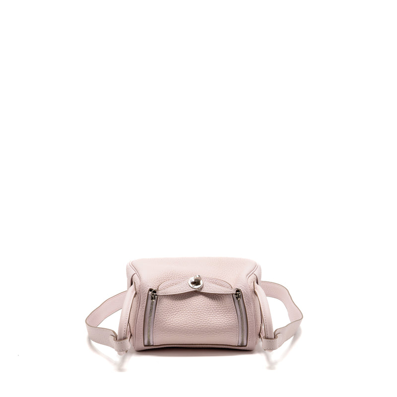 Hermes Mini Lindy Clemence mauve pale SHW stamp B