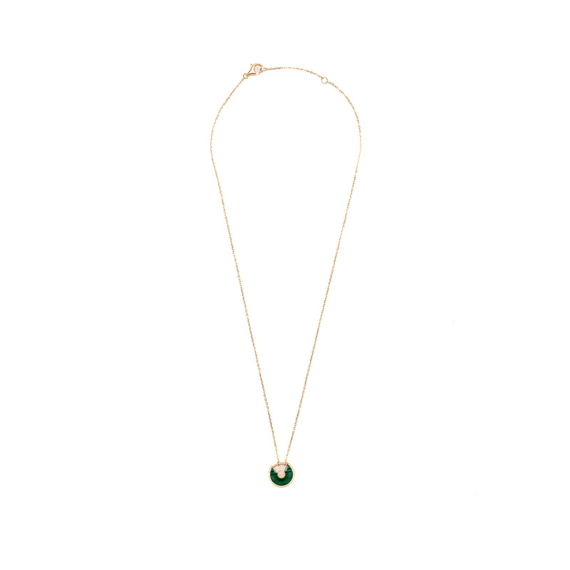 Cartier Amulette De Cartier Necklace, XS Model, Malachite Rose Gold Diamond