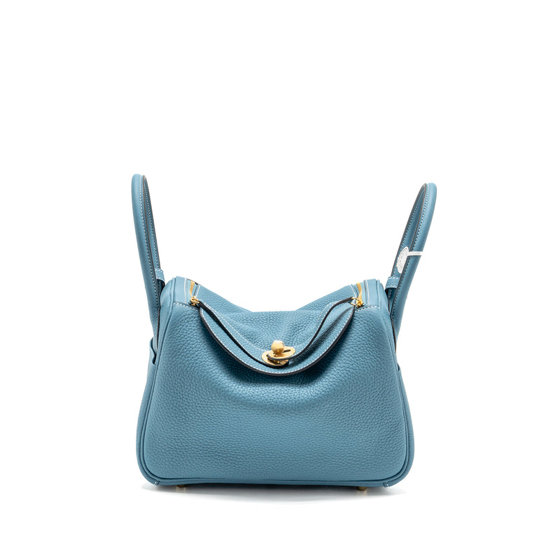 Hermes Lindy 26 Clemence New Blue Jean GHW stamp B