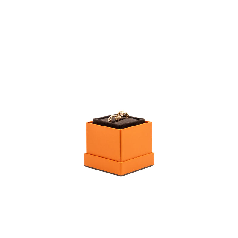Hermes Size 54 Chaine d'ancre Enchainee Double Ring Rose Gold