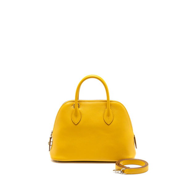 Hermes Bolide 1923 25 Evercolor Jaune Amber / Rose Ete SHW Stamp U