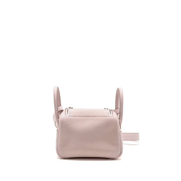 Hermes Mini Lindy Clemence mauve pale SHW stamp B