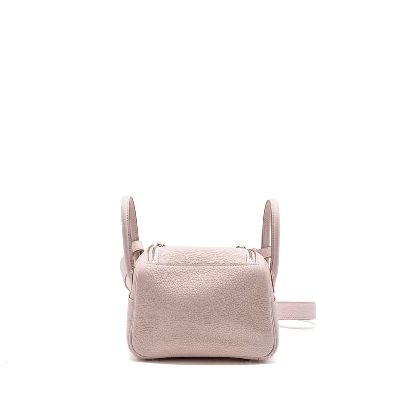 Hermes Mini Lindy Clemence mauve pale SHW stamp B